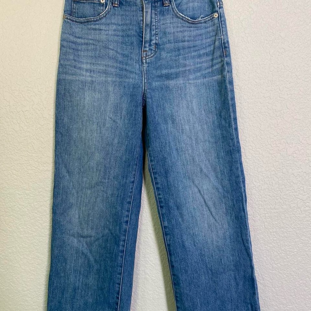 Madewell Women's Slim Wide Leg Crop Blue Jeans 26”